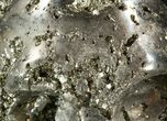 Polished Pyrite Skull With Pyritohedral Crystals #50986-2